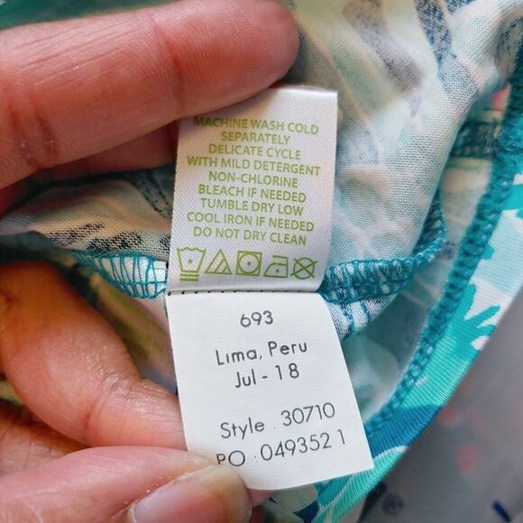 Lilly Pulitzer Preston Top Tidal Wave In The Details T-Shirt Sz XXS - Picture 8 of 8